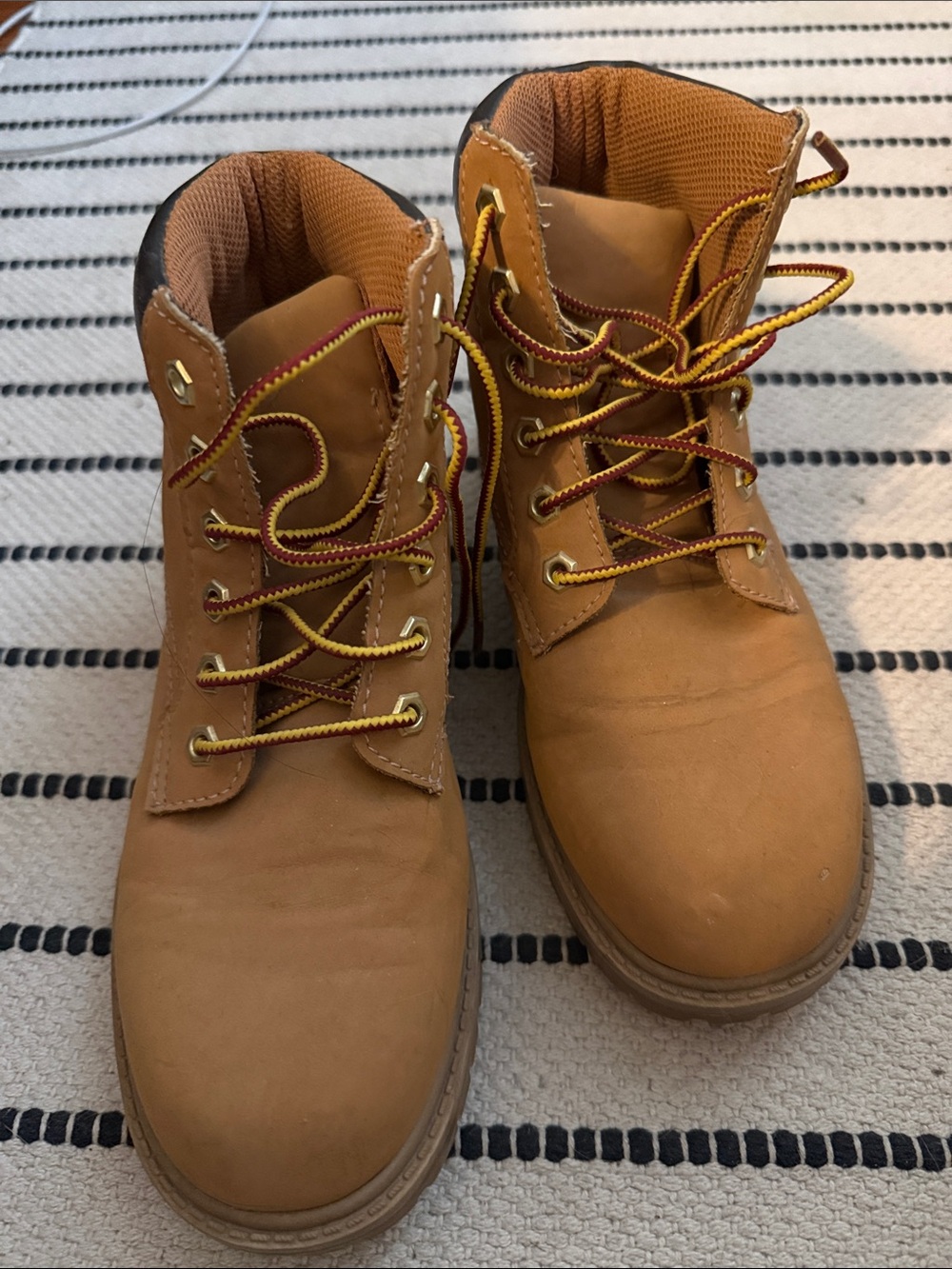 Eddie Bauer Women's Tan Lace-Up Combat Boots